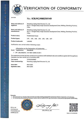 CE certification certificate of SHANDONG HUIJING NEW MATERIAL CO., LTD. – certificate photo, supplier certificates section