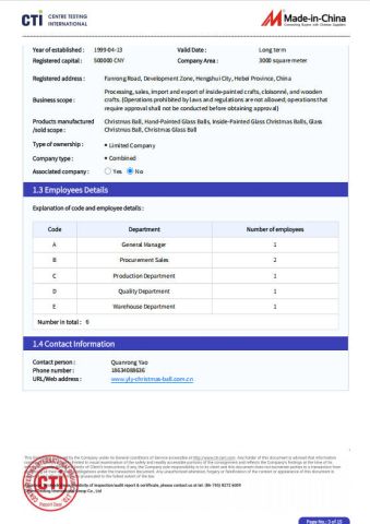 Our certificates certificate from Hengshui Yilinyuan Arts & Crafts Co., Ltd