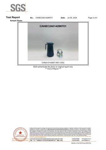 Vacuum Flask Certificates certificate of Liling Chengyue Co., Ltd. – certificate photo, supplier certificates section