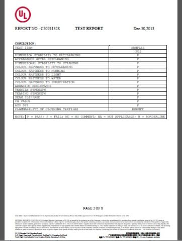 HB Bullk test report certificate from Dongguan Joy Sports Co., Ltd.
