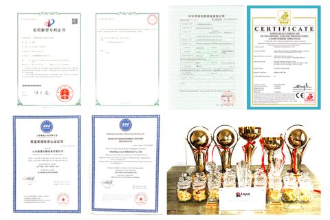 OUR HONOR certificate from Shandong Loyal Industrial Co., Ltd.