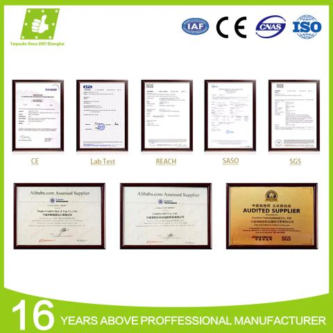 Quality Certificate certificate from Qidong Good Tarpaulin Co., Ltd.