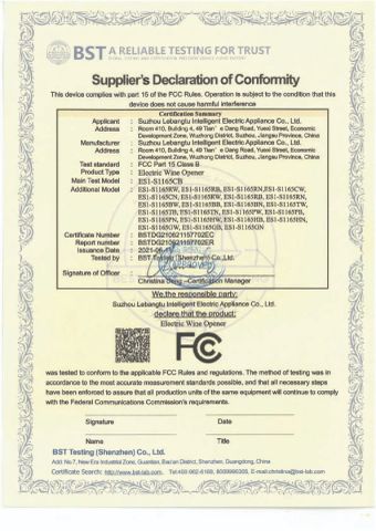 fcc certificate from Hangzhou Happyway Imp and Exp Co., Ltd.