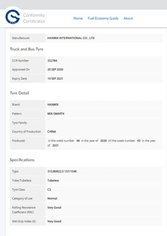GCC certificate of HANMIX INTERNATIONAL CO., LTD. – certificate photo, supplier certificates section