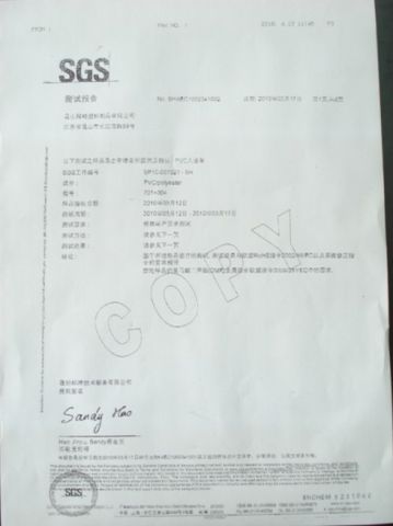 SGS certificate from Yiwu Huidong Industrial & Trade Co., Ltd.
