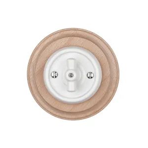 Flush Mounted Ceramic Retro Rotary Electric Wall Switch Style Retro Condition New Origin Fujian Max. Current 10A Trademark - Image 4