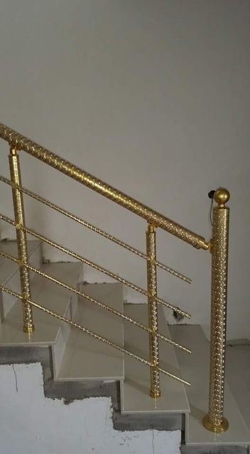 SS Gold PVD Railing System Position Stairs Wheel Width 35 Mm Wheel U Groove Yes Fitting Finish Pvd Wheel Diameter 120 - Image 3