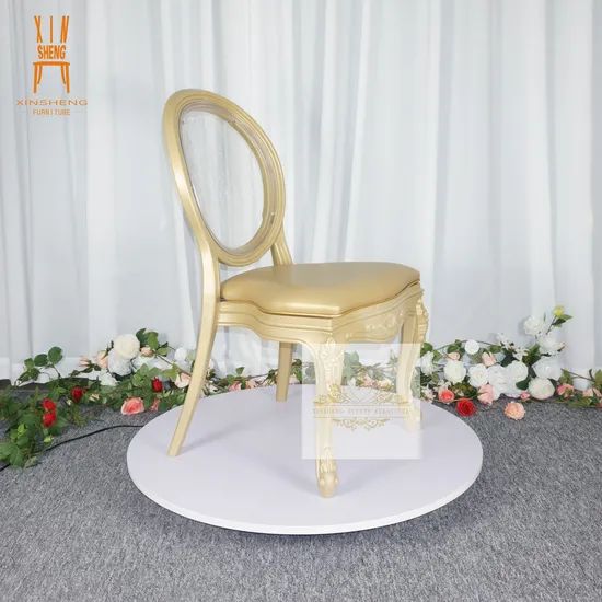 Gold PP Frame Clear Back Resin Rental Hotel Wedding Stackable Party Chair - Image 6