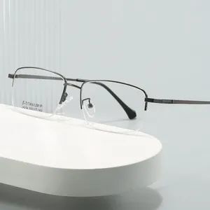 Original Design Square Eye Glasses Male Transparent Acetate Titanium Spectacle Frames - Image 1