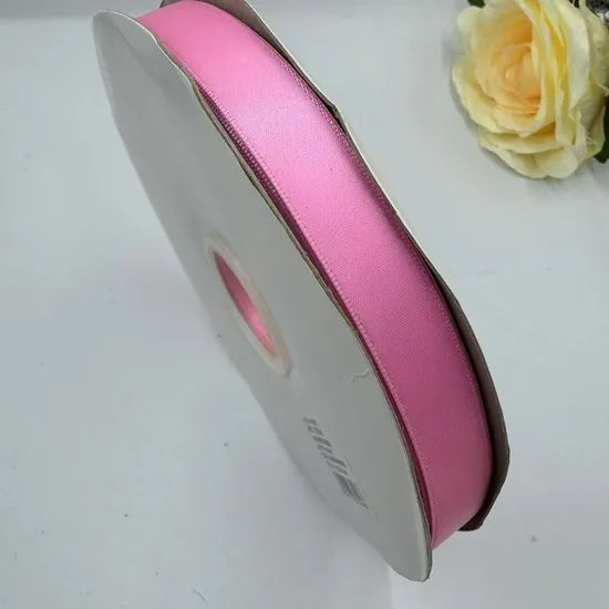 100 Polyester 38 mm Single Face Geranium Pink Satin Ribbon for Custom Logo - Image 5