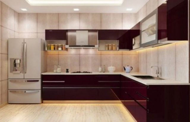 L Shaped Modular Kitchen Layout Style L-shaped Counter Space Ample For Meal Prep And Appliances Workflow Design Cooking, Cleaning, Storage - Image 3