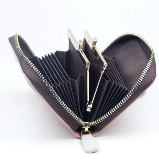 High Quality Popular Pink Color Women Coin Purse Card Holders Zipper Wallet - Image 5