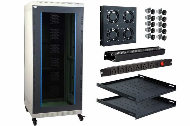 Mild Steel Wall Mount Networking Storage Server Racks Color Black Weight 52Kg Brand Mass Rack Material Mild Steel Static Loading 600 - Image 1