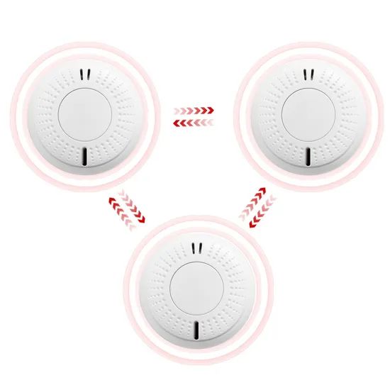 Wireless Radio Interconnected Security Alarms RF433 Remote Control Optional Smoke Detector - Image 1