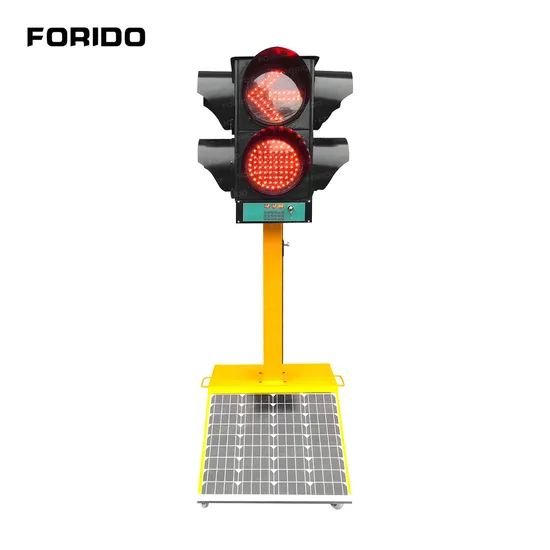Solar-Powered Mobile Traffic Signal Light, Light-Emitting Diode Portable LED Traffic Light - Image 4