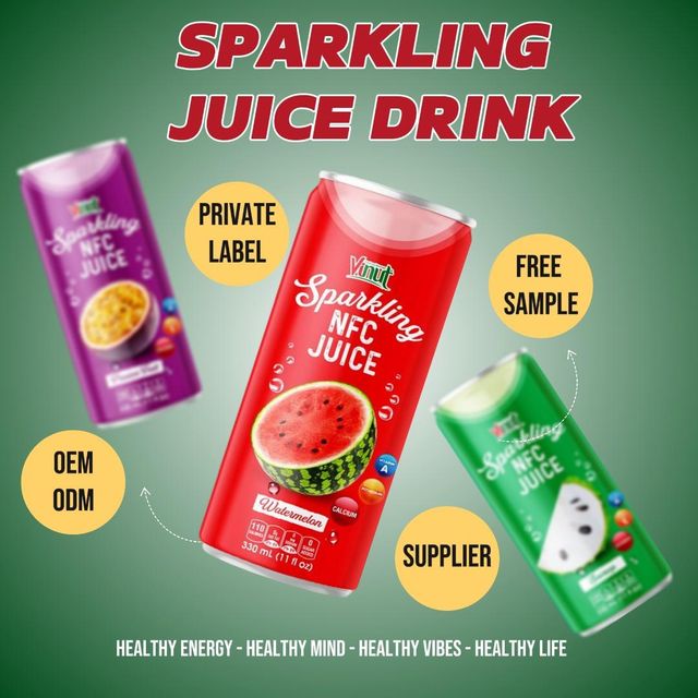 Sparkling Pomegranate Juice Drink | 330ml (Pack of 24) VINUT, Non-GMO, No Added Sugar, Wholesale Supplier, Free Sample, OEM ODM - Image 4
