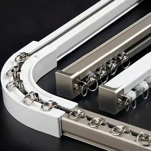 Extendable Curtain Tracks for Windows of Different Widths Origin China Model NO. WY-CT Type Flatted Track Track Number Double - Image 5