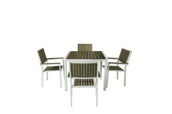 Outdoor Furniture Aluminum Frame Dining Set 4 PCS - Image 4