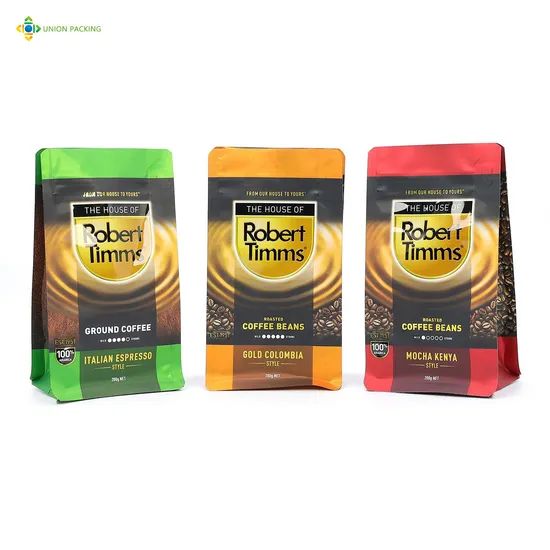 Coffee Packaging Mylar Bags Flat Bottom Pouch with Zipper Factory - Image 3