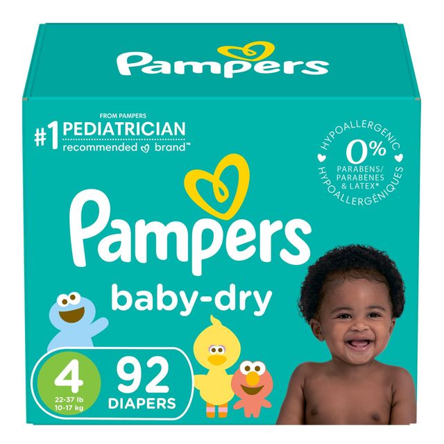 Pampers Baby-Dry Diapers all sizes available from newborn Grade A Color White Size All sizes available Leak Protection Up To 100% - Image 1