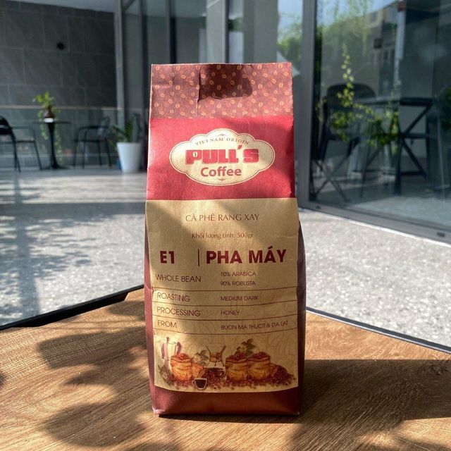 Pull’s Coffee E1 Espresso Blend – Vietnamese Ground Coffee, 90% Robusta & 10% Arabica, Medium Dark Roast, 500g - Image 3