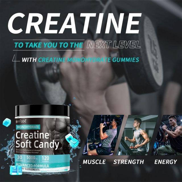 OEM ODM custom private label formula sport nutrition supplement creatine monohydrate soft candy gummies - Image 2