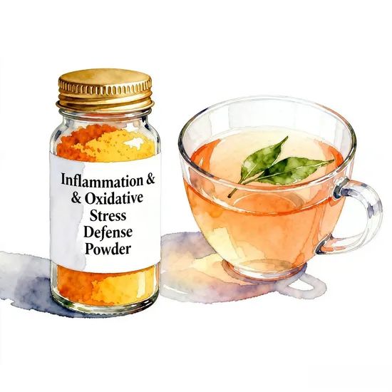 Inflammation & Oxidative Stress Defense Powder with Curcumin, Green Tea Extract & Berry Blend - Image 1