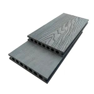 Composite Decking Mixed Color 3D Wood Pattern Decking Tiles WPC Decking Outdoor Engineered Flooring - Image 3