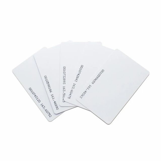 RFID Cards Color White Shape Rectangle Material Plastic Finish Type Glossy Operating Temperature -40 to 85 Deg - Image 1