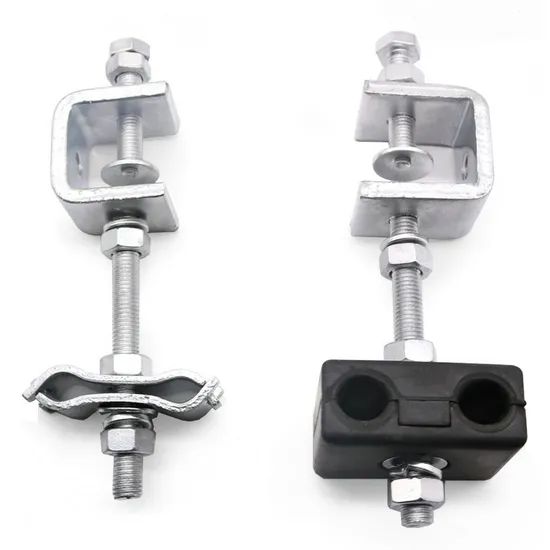 Down Lead Clamp for Tower Origin China Model NO. TGY-T HS Code 76109090 Trademark POWTECH Transport Package Wooden Case Production Capacity - Image 1