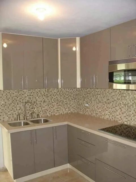 HDHMR Modern L Shape Modular Kitchen Material HDHMR Construction Modern Door Finishing Glossy Kitchen Design L-Shape Durability - Image 2