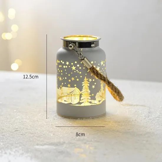 Hot Sale Home Decorations Gift Christmas Glass Angel Glass Crafts with LED Light - Image 6