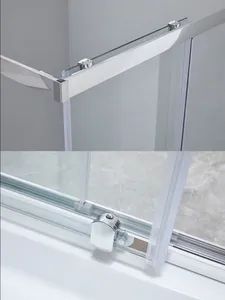 Square Simple Shower Room Sliding Glass Shower Enclosure Brand Suez Trademark SUEZ Origin Zhejiang Tray Material ABS Tray Shape - Image 2