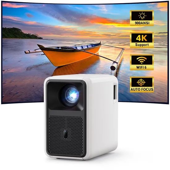 Cre Cr36 Mini 4K LED LCD Portable Full HD Video Cinema Projector - Image 1