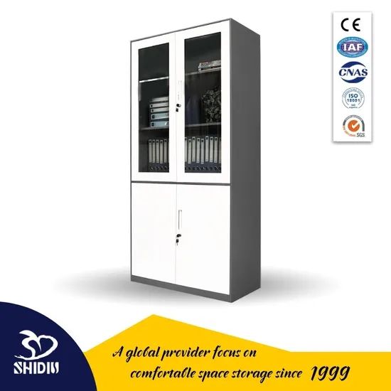 Factory Direct Multi-Function File Cupboard Office Bookcase with Glass Doors - Image 2
