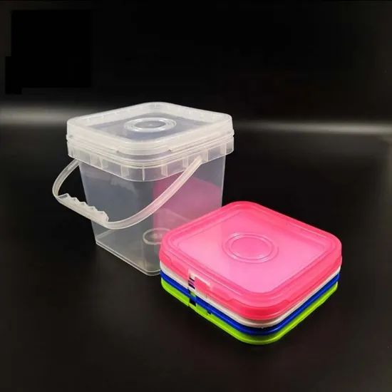 Pink Plastic Ice Bucket High Airtight Reusable Customizable Colors 5 Gallon Plastic Square Pail - Image 4