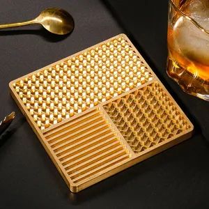 Ice Cubes Stamp Tray for Cocktails Custom Ice Stamp Designs Plate Brass Personalized Bar Ice Stamp - Image 4