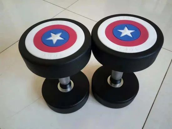 Wholesale Cheap Commercial Home Fitness Accessory 2.5kg-50kg Red Round Rubber Dumbbell Set - Image 5