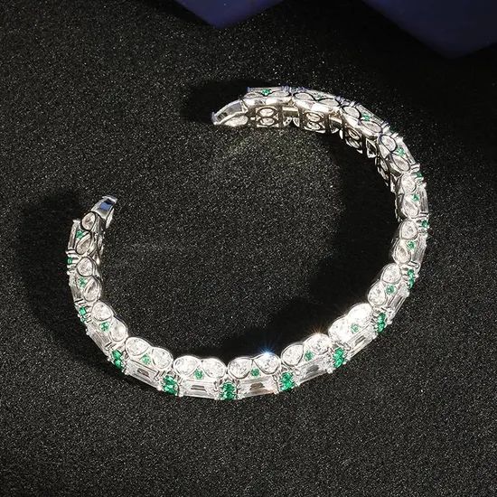 925 Silver Jewelry Zircon Open Bangle - Image 4