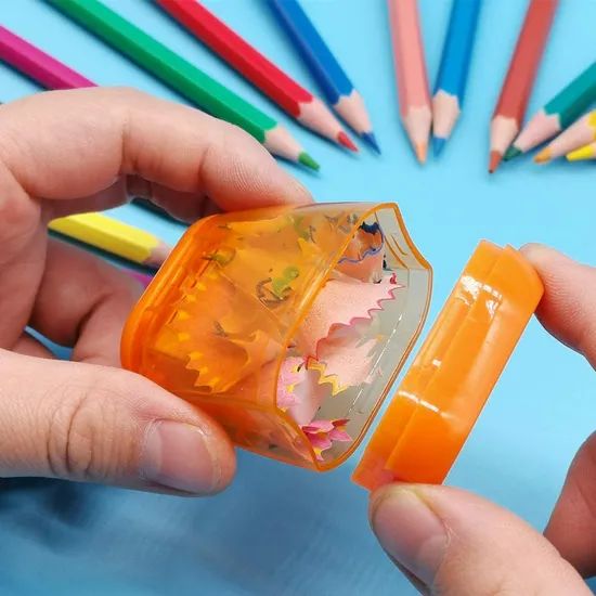 Colorful Portable Compact Dual Holes Manual Pencil Sharpeners - Image 5