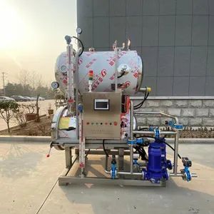 Cheap Casual Foods New Automatic Horizontal Autoclave Pasteurizer PLC Pump Microwave Retort Motor Steam Sterilizer - Image 3
