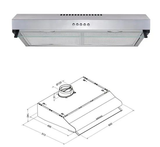 60cm Slim Range Hood - Image 1