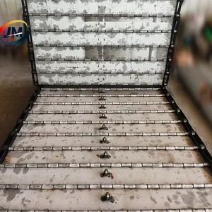 Hinged Steel Slat Conveyor Belt Chain Driven for Recycling Forging - Image 6