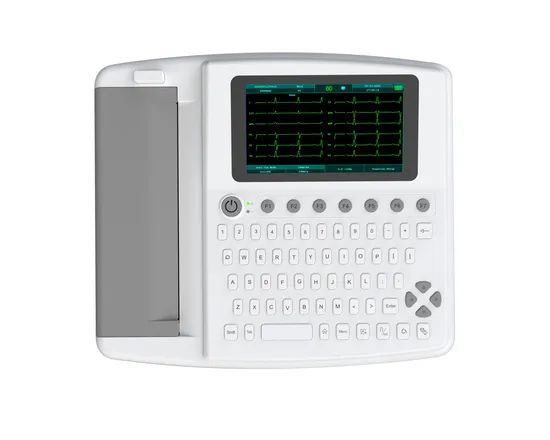 Portable 12-Lead ECG Machine for Doctors and Clinics Origin China Material Clastic Specification 5kg Model NO. ECG-1201 Power Source Electric - Image 2