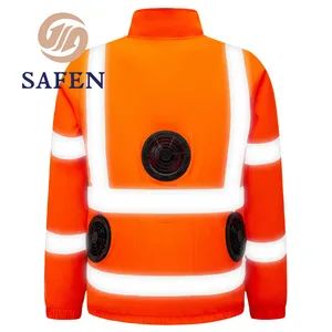 Long-Sleeve Reflective Jacket Air-Conditioner Reflective Vests Workwear Clothes/Uniform Fans Cooling Vest - Image 4
