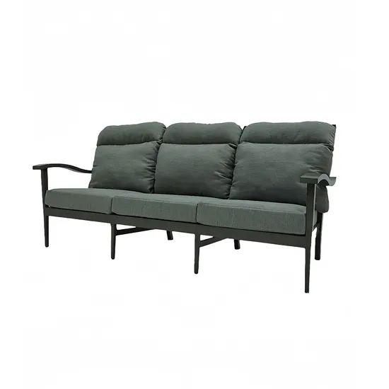 Weather Resistant Gray Outdoor Sofa for Patio Decor - Image 4