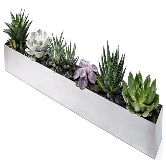 Powder Coating Custom Colour Rectangular Metal Home Decoration Planters - Image 3