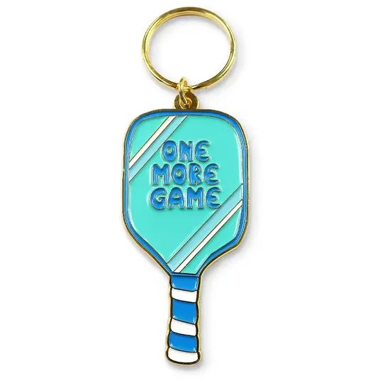 Custom Logo Padel Pickleball Keychain Cute Geometry 2.0mm Chrome Eco 1Y MOQ100 - Image 3