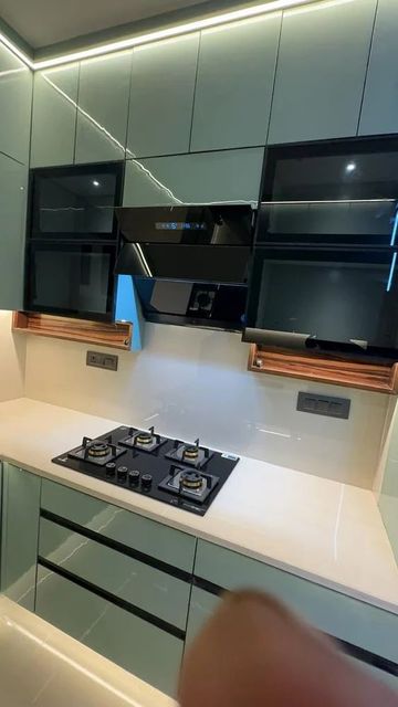 Hdhmr Kitchen Cabinet Brand Godrej Thickness 1 Mm Material HDHMR Appearance Modern Door Finishing Glossy Hinge Type Soft - Image 3