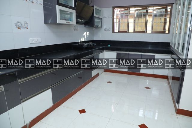 Modern Semi Modular Kitchen Services Finish Gloss Material Wooden Brand Magical Designs Kitchen Shape Straight Service Location Type - Image 5